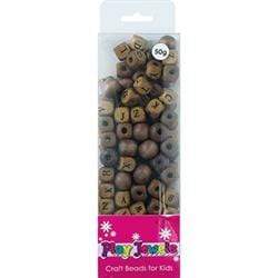 AussieSuperStore Jewellery Making Supplies Play Jewels Blister Pack Dark Brown Wooden Beads Play Jewels Blister Pack Wooden Bead | Jewellery Making Beads 9323823191832 PJB17